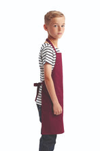 Artisan Collection by Reprime Burgundy Recycled Youth Bib Apron (No Pockets)