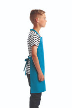 Artisan Collection by Reprime Turquoise Recycled Youth Bib Apron (No Pockets)