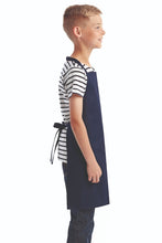 Navy Recycled Youth Bib Apron (No Pockets)