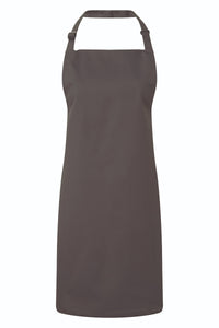 Dark Grey Sustainable Bib Apron (No Pockets)