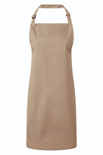 Khaki Sustainable Bib Apron (No Pockets)