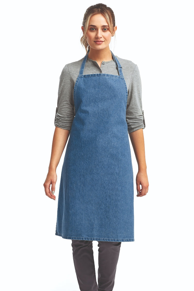 Colours Sustainable Bib Apron Blue Denim - Artisan Collection by Reprime RP150 Colours Sustainable Bib Apron Blue Denim - Artisan Collection by Reprime RP150