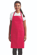 Artisan Collection by Reprime Hot Pink Sustainable Bib Apron (1 Pocket w/ Pencil Divide)