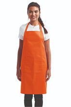 Artisan Collection by Reprime Orange Sustainable Bib Apron (1 Pocket w/ Pencil Divide)