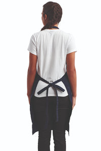 Navy Sustainable Bib Apron (1 Pocket w/ Pencil Divide)