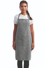 Artisan Collection by Reprime Grey Denim Colours’ Sustainable Bib Apron (1 Pocket w/ Pencil Divide)