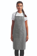 Artisan Collection by Reprime Grey Denim Sustainable Bib Apron (1 Pocket w/ Pencil Divide)