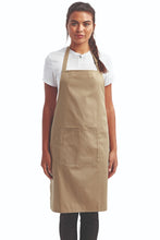Artisan Collection by Reprime Khaki Colours’ Sustainable Bib Apron (1 Pocket w/ Pencil Divide)