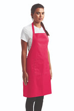 Artisan Collection by Reprime Hot Pink Sustainable Bib Apron (1 Pocket w/ Pencil Divide)
