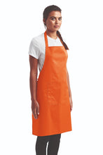 Artisan Collection by Reprime Orange Sustainable Bib Apron (1 Pocket w/ Pencil Divide)