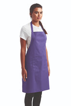 Artisan Collection by Reprime Purple Sustainable Bib Apron (1 Pocket w/ Pencil Divide)