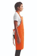 Artisan Collection by Reprime Orange Sustainable Bib Apron (1 Pocket w/ Pencil Divide)