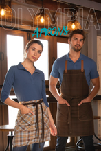 Brown Olympia Half Bistro Apron (2 Pocket Reversible)