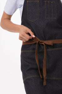 Memphis Indigo Blue Denim Bib Apron
