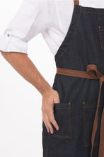 Memphis Indigo Blue Denim Chefs Bib Apron