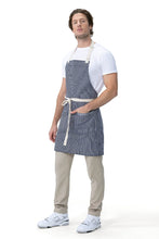 Chef Works Ridgewood Indigo Blue Stripe Bib Apron
