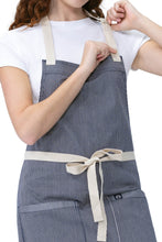 Chef Works Ridgewood Indigo Blue Stripe Bib Apron