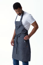 Utility Navy Natural Bib Apron