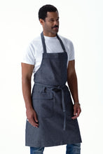 Utility Navy Natural Bib Apron