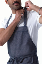 Utility Navy Natural Bib Apron