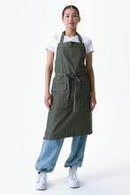 Utility Olive Natural Bib Apron