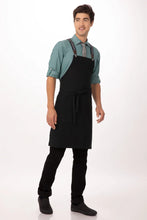 Berkeley Jet Black Denim Bib Snap Apron
