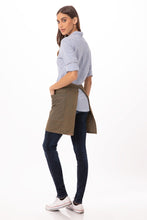 Uptown Blue-Taupe Half Bistro Apron