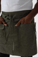 Utility Olive Natural Half Bistro Apron