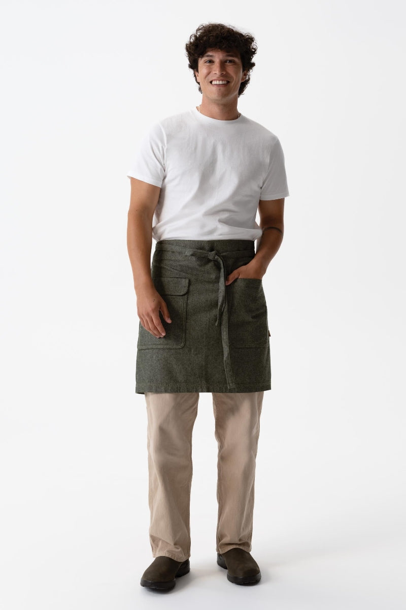 Utility Olive Natural Half Bistro Apron – ApronWarehouse