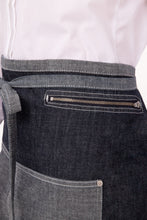 Manhattan Indigo Blue Denim Half Bistro Apron