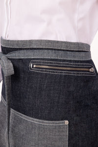 Manhattan Indigo Blue Denim Half Bistro Apron