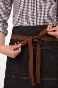 Memphis Black Denim Half Bistro Apron