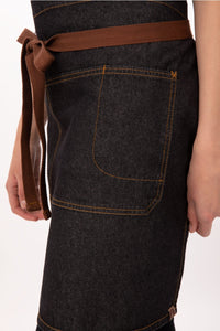 Memphis Black Denim Half Bistro Apron