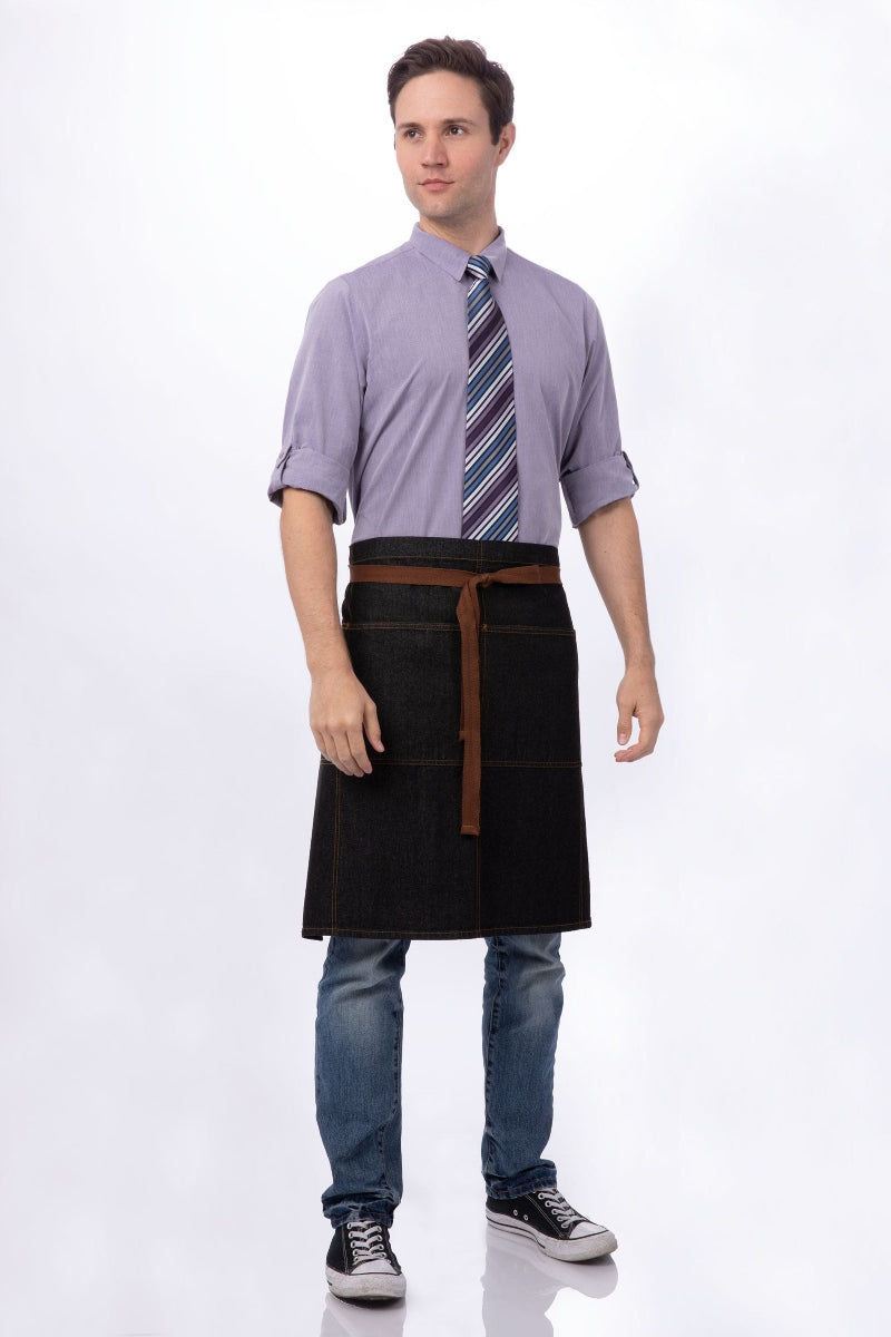 Memphis Black Denim Bistro Apron