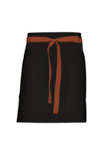 Chef Works Rust Lockharte Black Canvas Half Bistro Apron