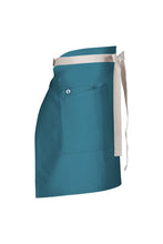Chef Works Lockharte Pacific Teal Canvas Half Bistro Apron