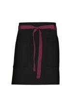 Chef Works Merlot Lockharte Black Canvas Half Bistro Apron