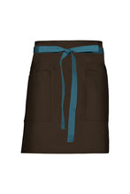 Chef Works Pacific Teal Lockharte Espresso Canvas Half Bistro Apron