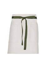 Chef Works Military Green Lockharte Ecru Canvas Half Bistro Apron