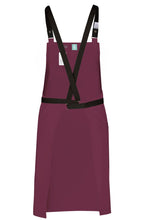 Chef Works Lockharte Merlot Crossback Canvas Bib Apron