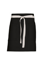 Chef Works Ecru Lockharte Black Canvas Half Bistro Apron