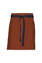 Chef Works Dark Navy Lockharte Rust Canvas Half Bistro Apron