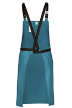 Chef Works Lockharte Pacific Teal Crossback Canvas Bib Apron