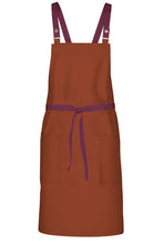 Chef Works Merlot Lockharte Rust Crossback Canvas Bib Apron