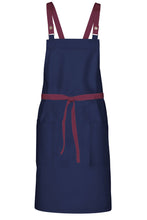 Chef Works Merlot Lockharte Dark Navy Crossback Canvas Bib Apron