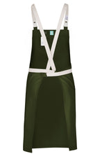 Chef Works Lockharte Military Green Crossback Canvas Bib Apron
