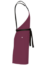 Chef Works Lockharte Merlot Crossback Canvas Bib Apron