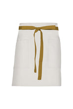 Chef Works Mustard Lockharte Ecru Canvas Half Bistro Apron