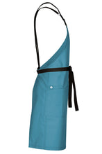 Chef Works Lockharte Pacific Teal Crossback Canvas Bib Apron