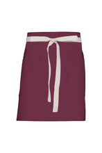 Chef Works Ecru Lockharte Merlot Canvas Half Bistro Apron